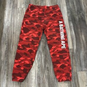 A Bathing Ape Red Camo BAPE Pants large